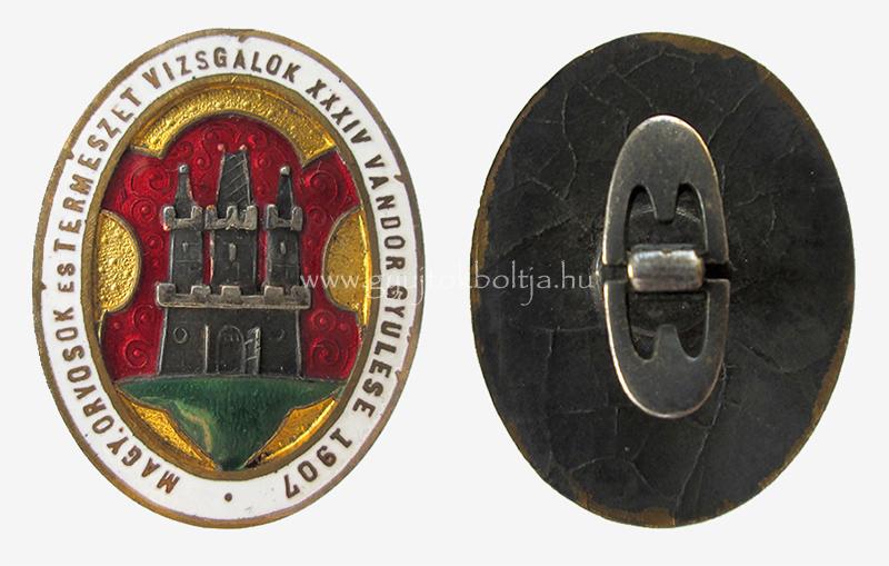 Magyar Orvosok �s Term�szetvizsg�l�k (MOTV) 34. V�ndorgy�l�se 1907 Pozsony jelv�ny